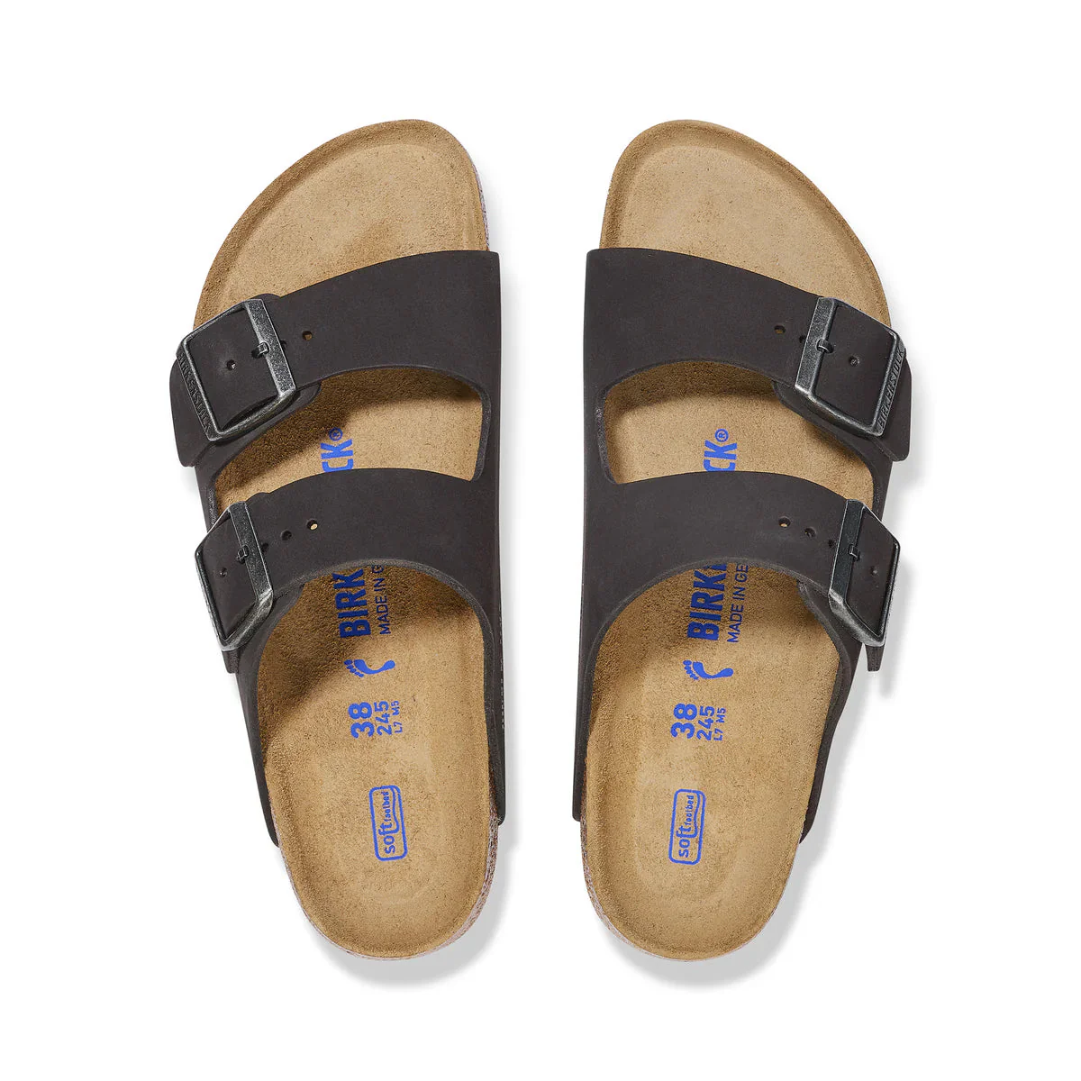 Birkenstock Arizona Soft Foot Bed Nubuck Leather Sandal Regular (Unisex) - Image 3
