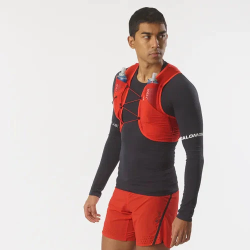 Salomon S/LAB Pulsar 3 With Flasks Vest Backpack (Unisex) - Black White - Image 12